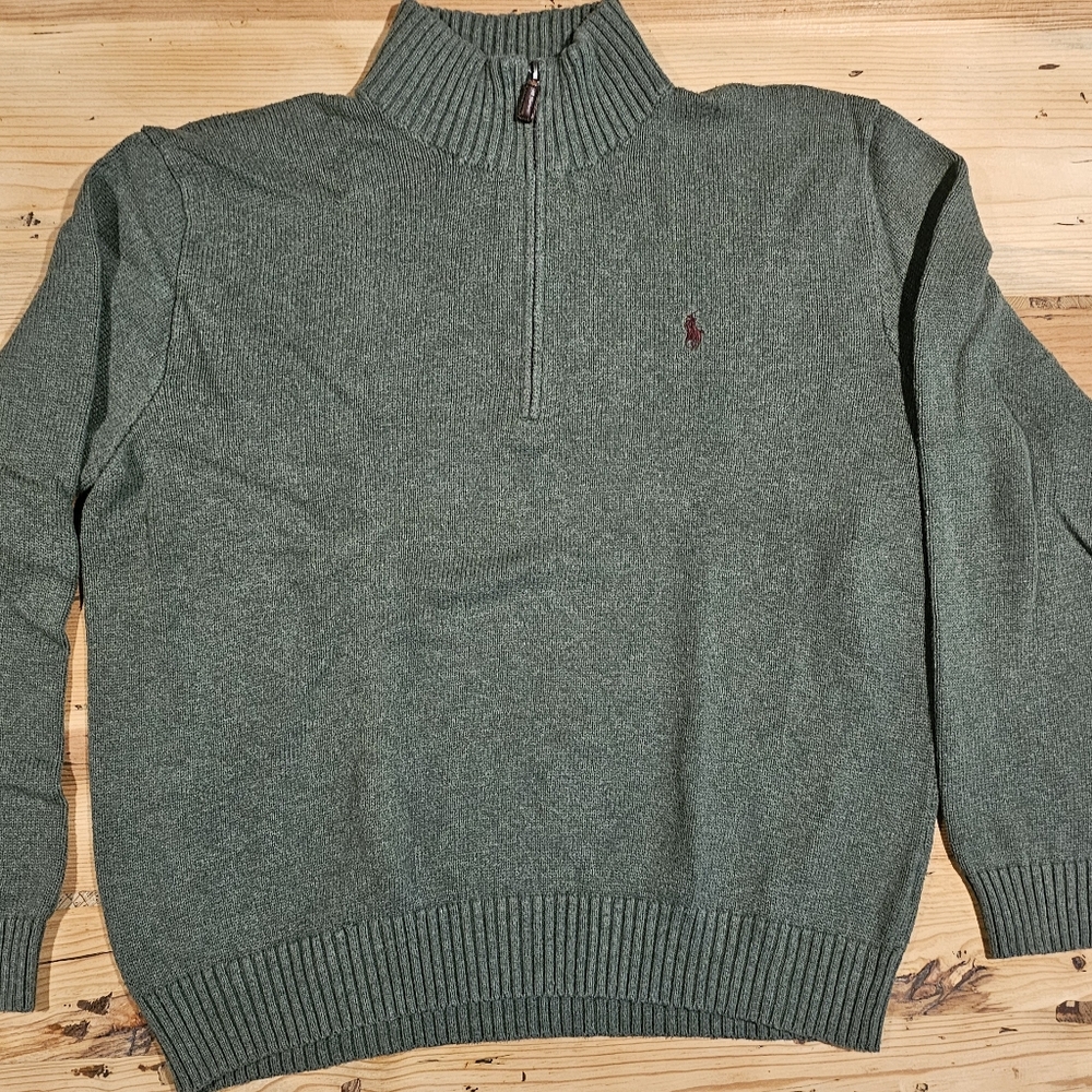 Polo by Ralph Lauren XL 1/4 Zip Sweater, Green